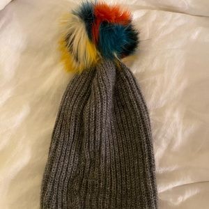 SOLD | Zara Beanie with colorful pompom